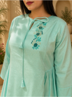 Premium Imported Chinese Jacquard Embroidered 2-Piece Set – Mint Green - Image 4